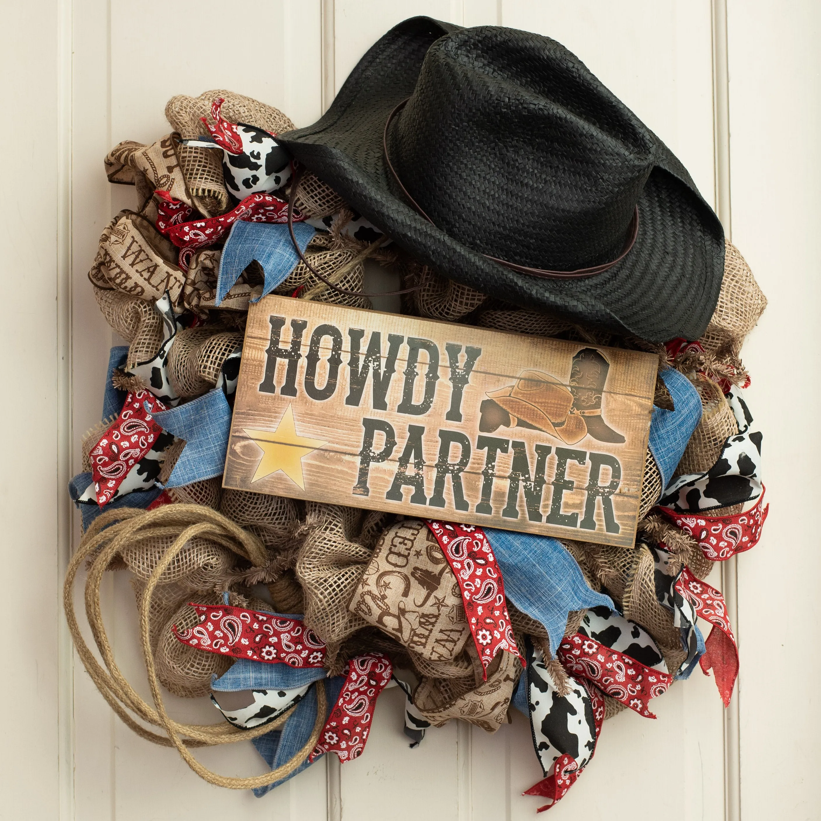 12" Wooden Sign: Howdy Partner