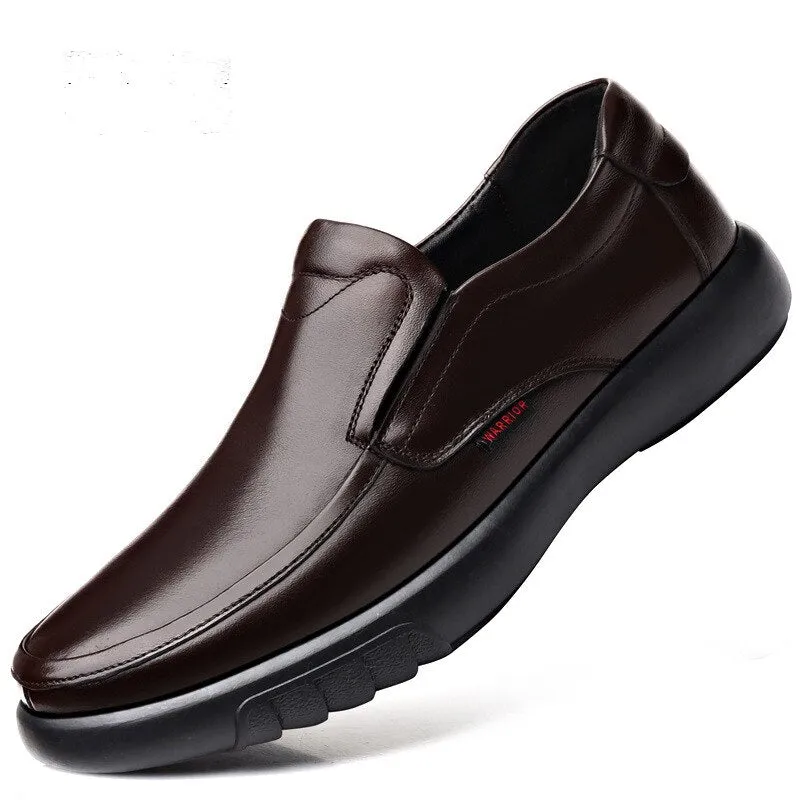 2020 Newly Men's Genuine Leather Shoes Size 38-47 Head Leather Soft Anti-slip Driving Shoes Man Spring Leather Shoes