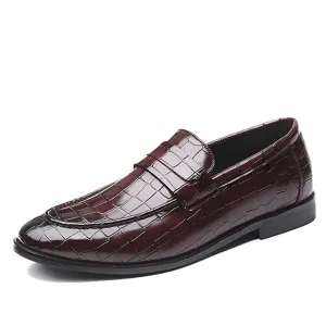 2020 Pointed Men Formal Business Brogue Shoes Luxury Men's Dress Shoes Male Casual Leather Wedding Party Loafers