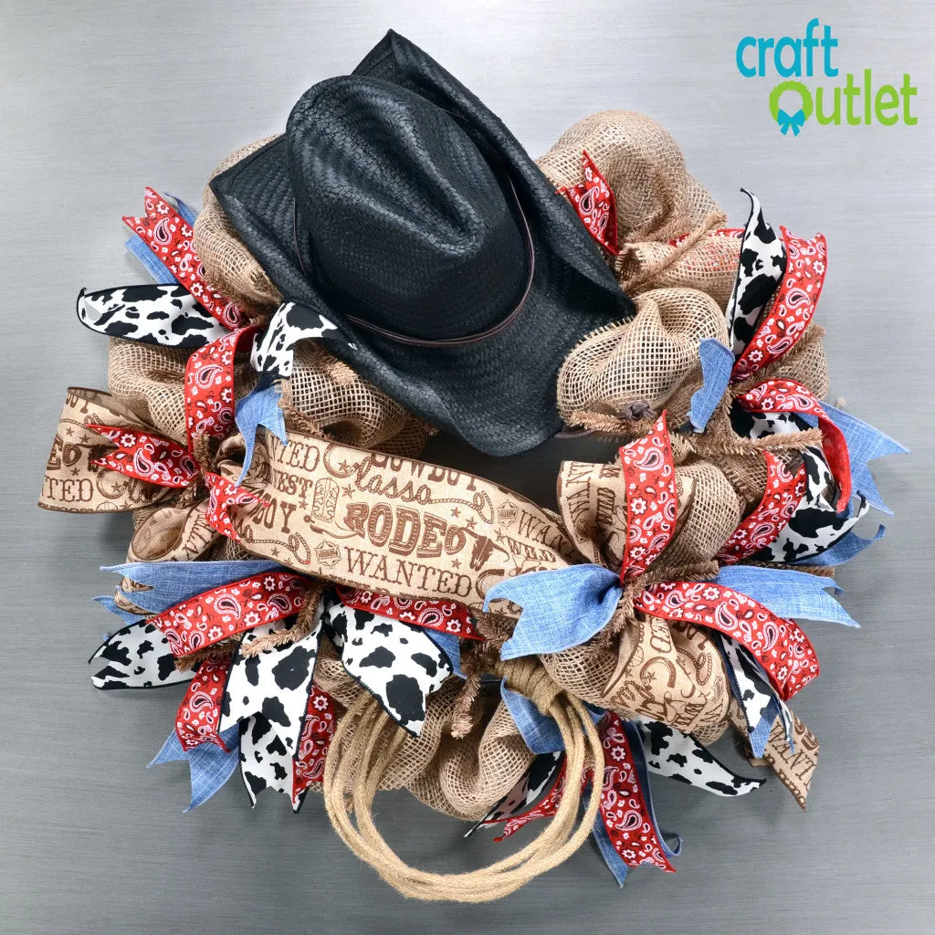 4" Tan Canvas Cowboy Western Ribbon: Brown (10 Yards)