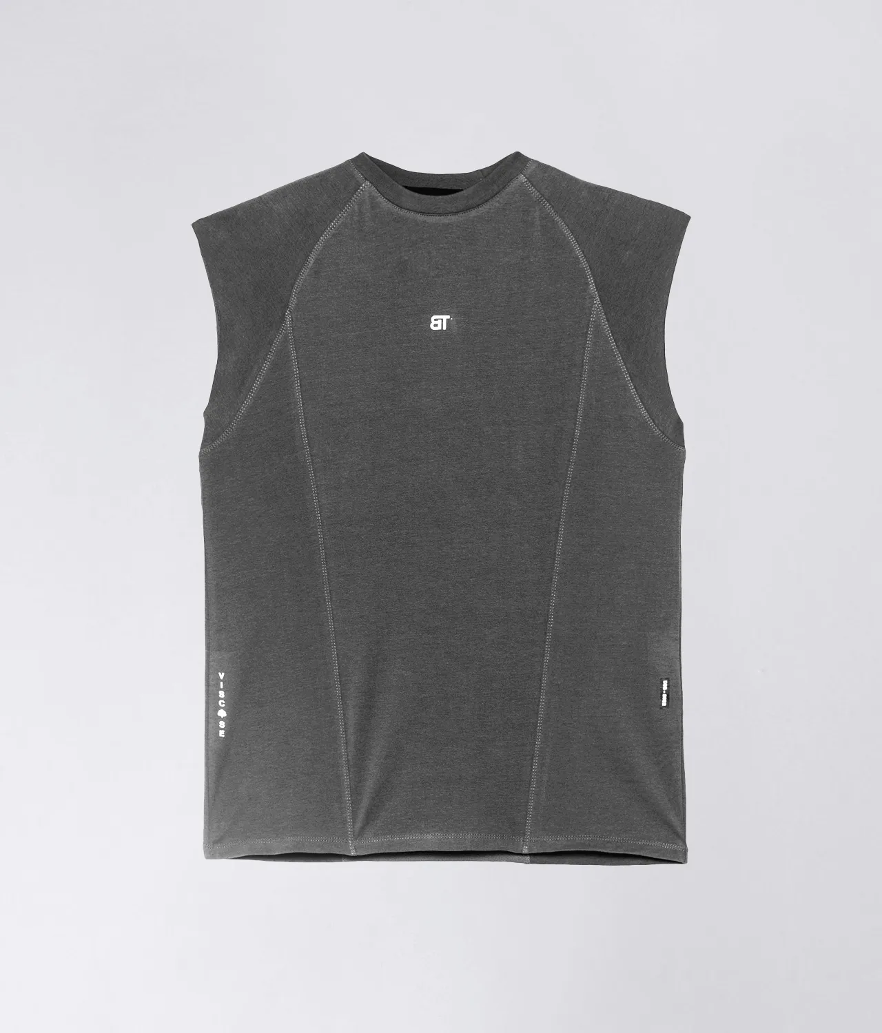 950 . Viscose Regular-Fit Shoulder Drop T-Shirt - Grey