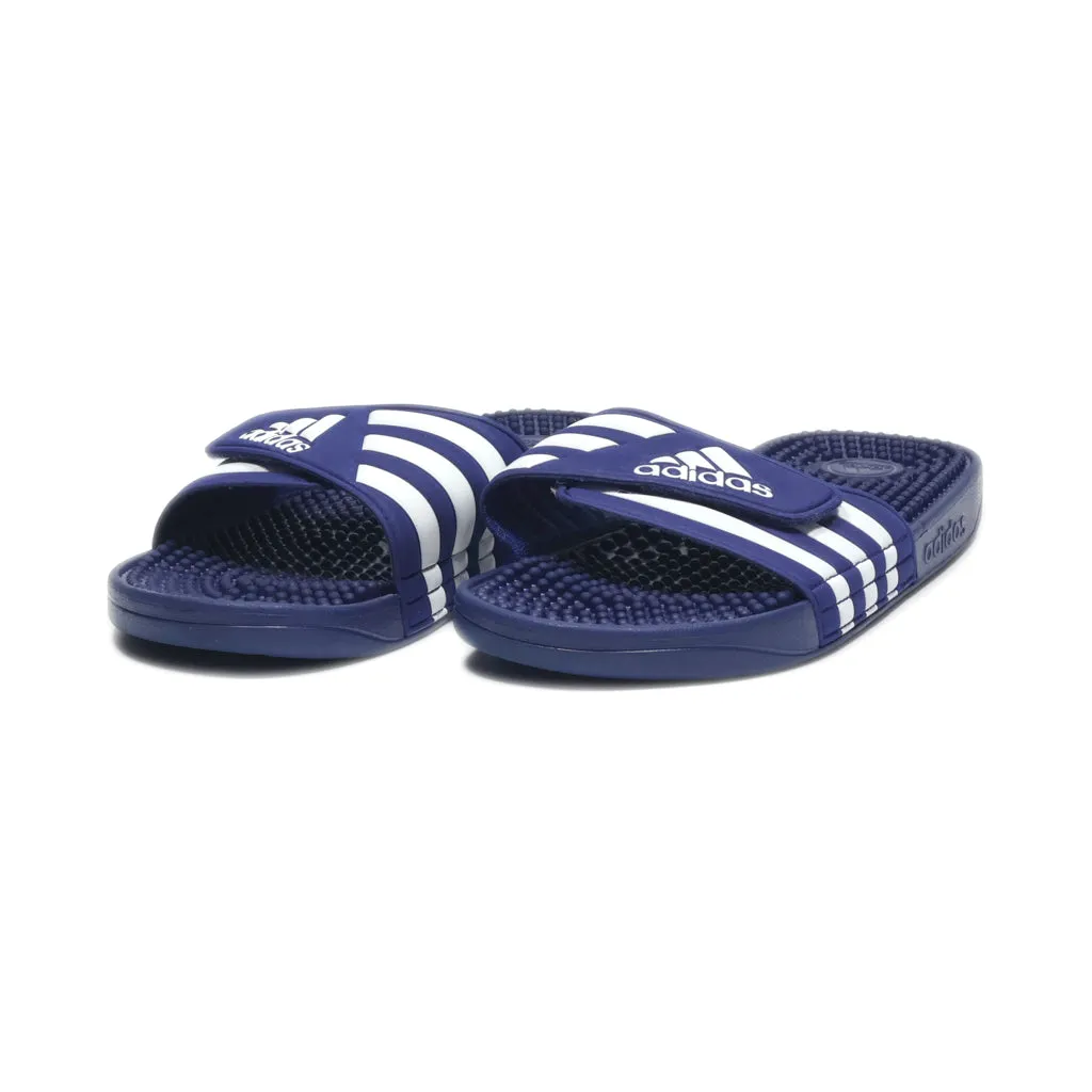 Adidas Adissage Sliders Rubber Blue Colour For Men