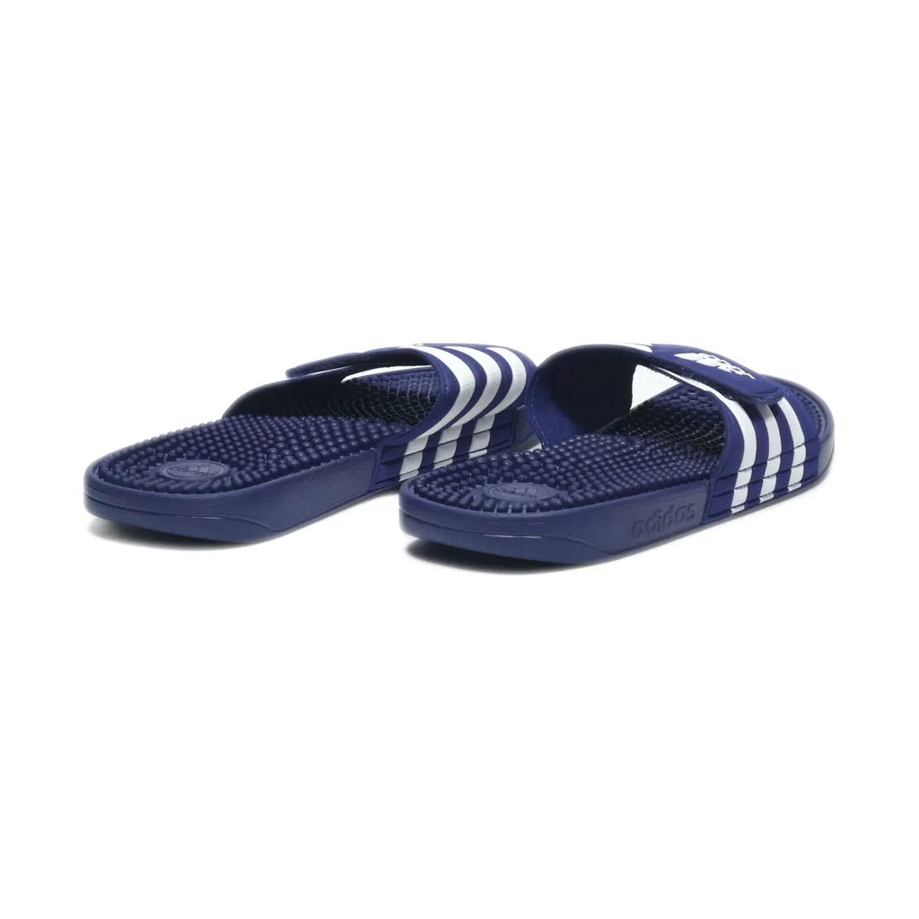 Adidas Adissage Sliders Rubber Blue Colour For Men