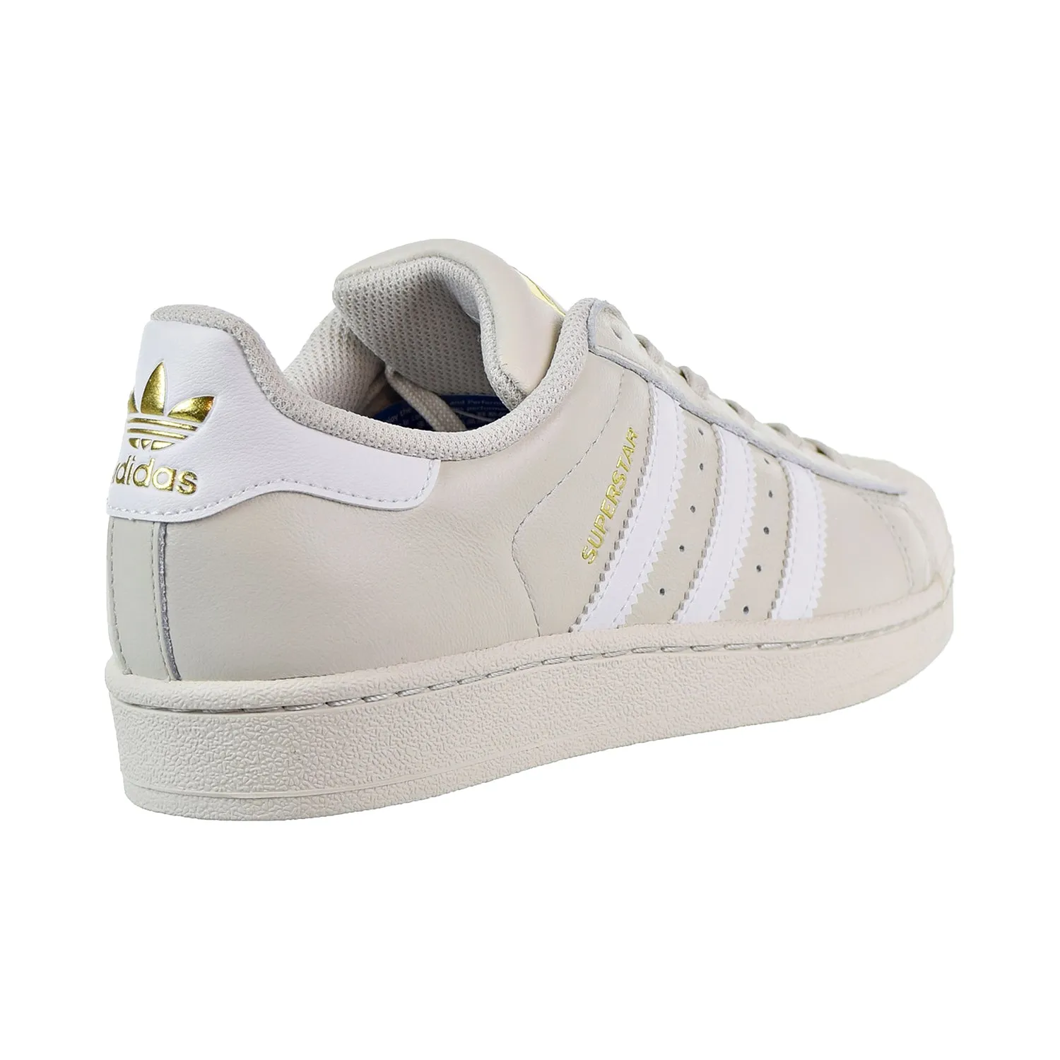 Adidas Superstar Big Kids' Shoes Talc/White/Gold
