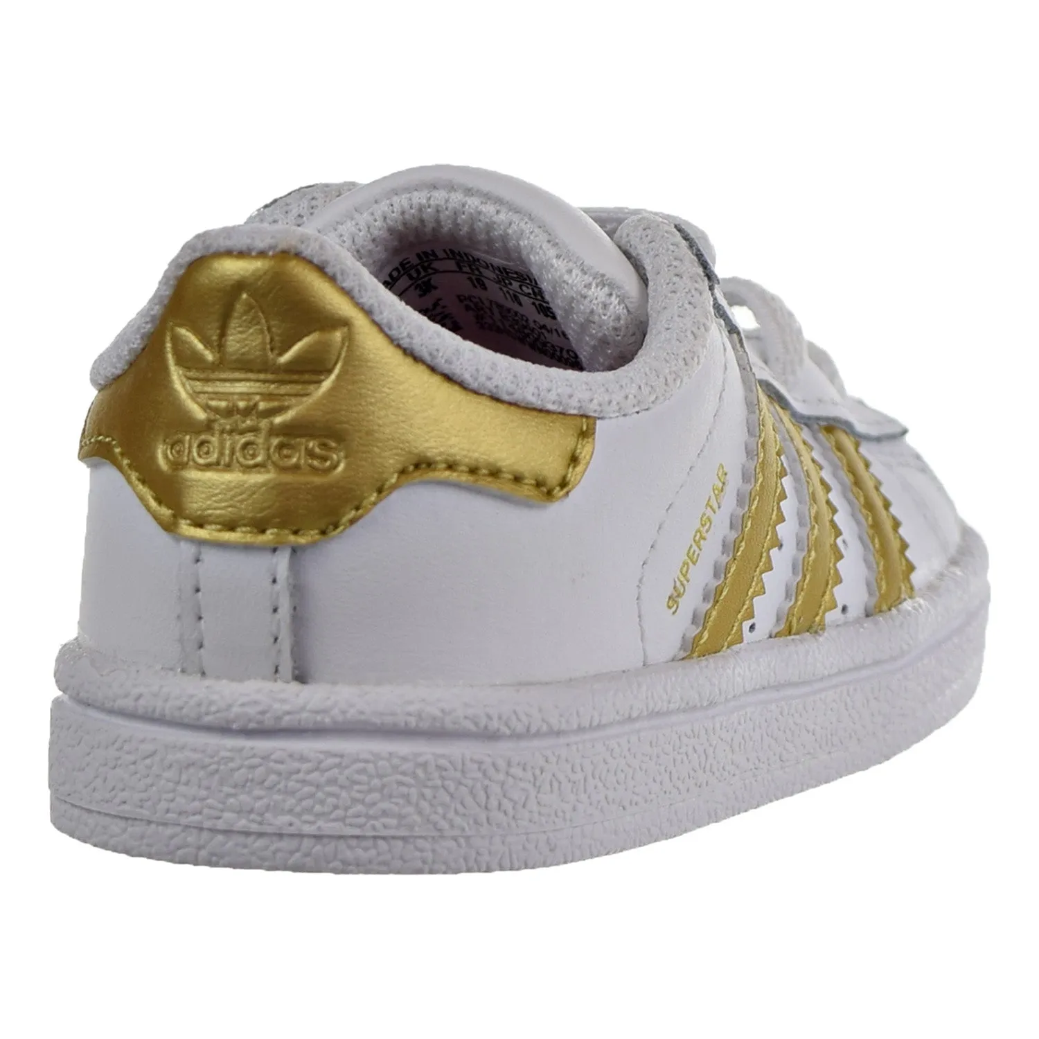 Adidas Superstar Toddler Shoes White-Metallic Gold-Blue-Scarlet
