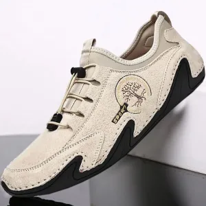 Aliders Men's Handmade Leather Shoes Soft Driving Loafers Sneakers