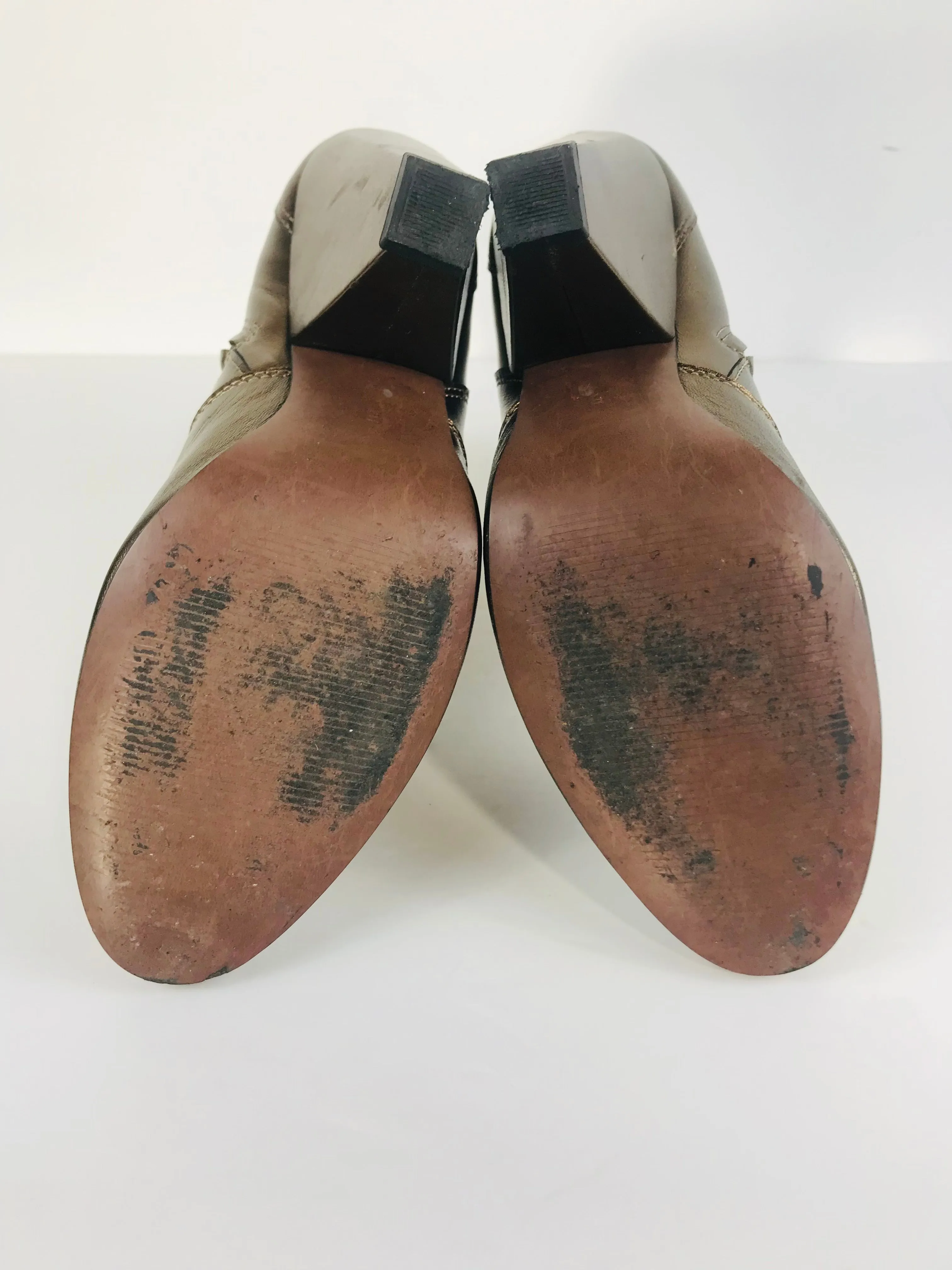 And/Or John Lewis Women's Heeled Metallic Boots | UK5 | Brown