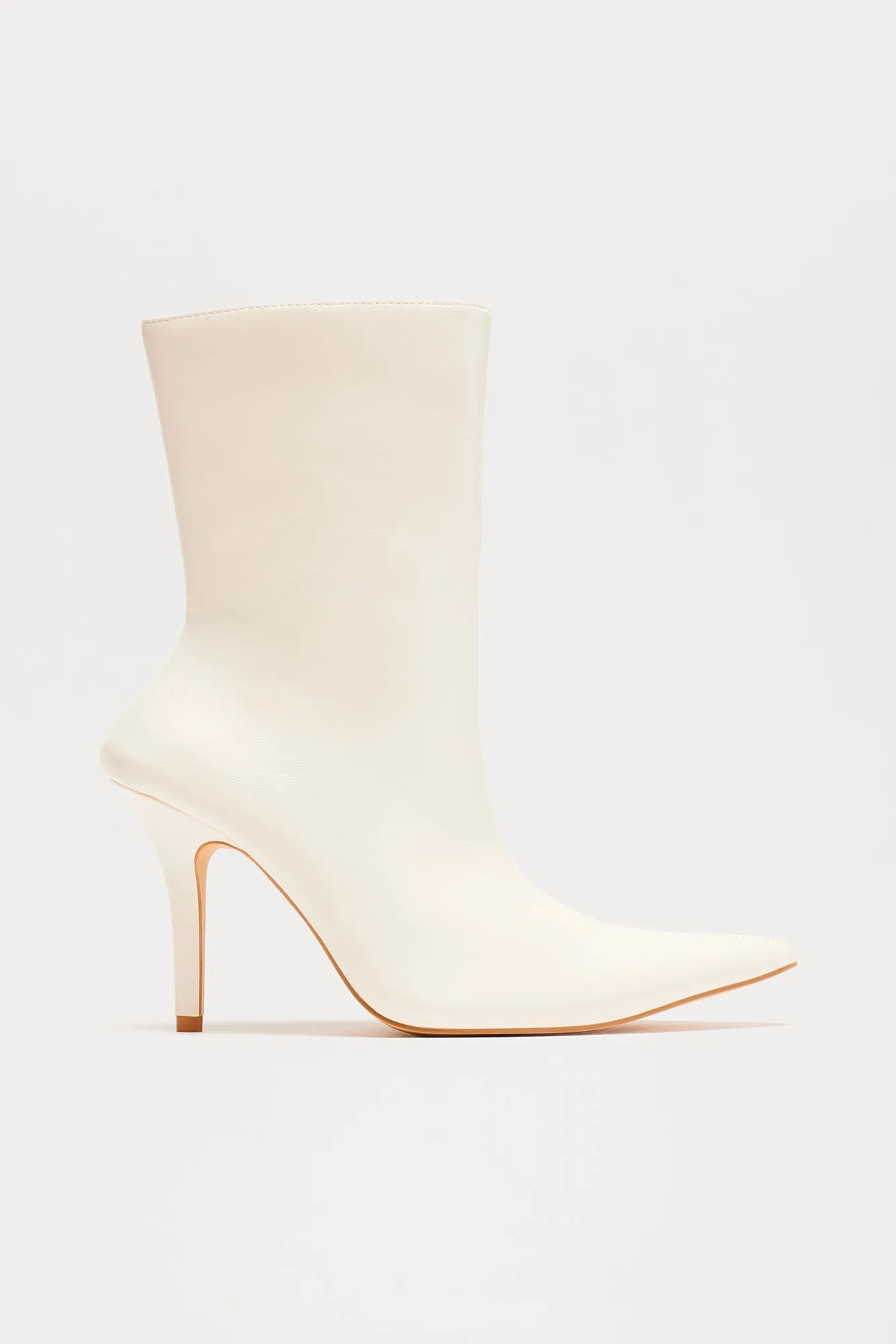 Angelina Heeled Booties - Ivory