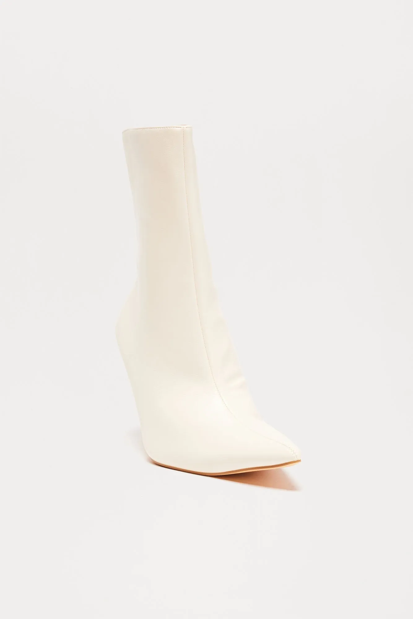 Angelina Heeled Booties - Ivory