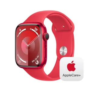 Apple Watch Series 9 GPS 45mm (Product) RED Aluminum Case with (Product) RED Sport Band - S/M with AppleCare  (2 Years)