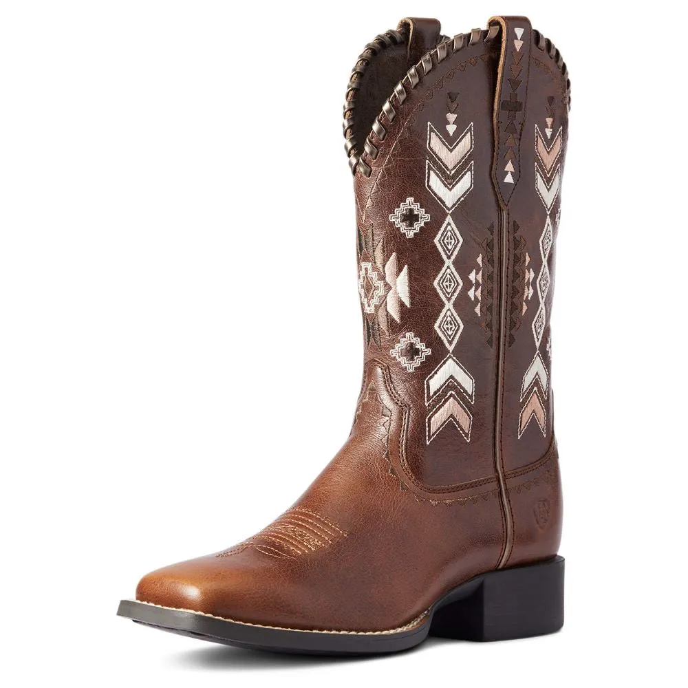 'Ariat' Women's Round Up Square Toe - Brown