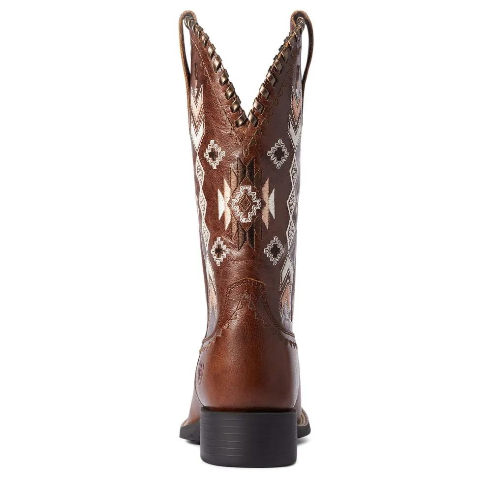 'Ariat' Women's Round Up Square Toe - Brown
