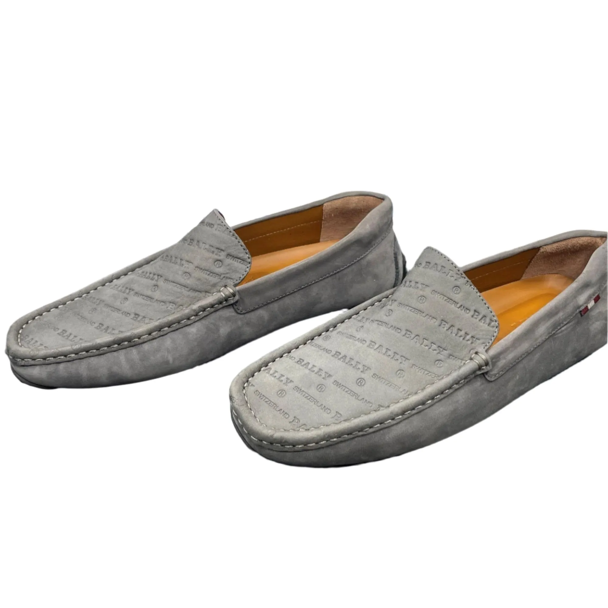 Bally Pico Grey Leather Drivers
