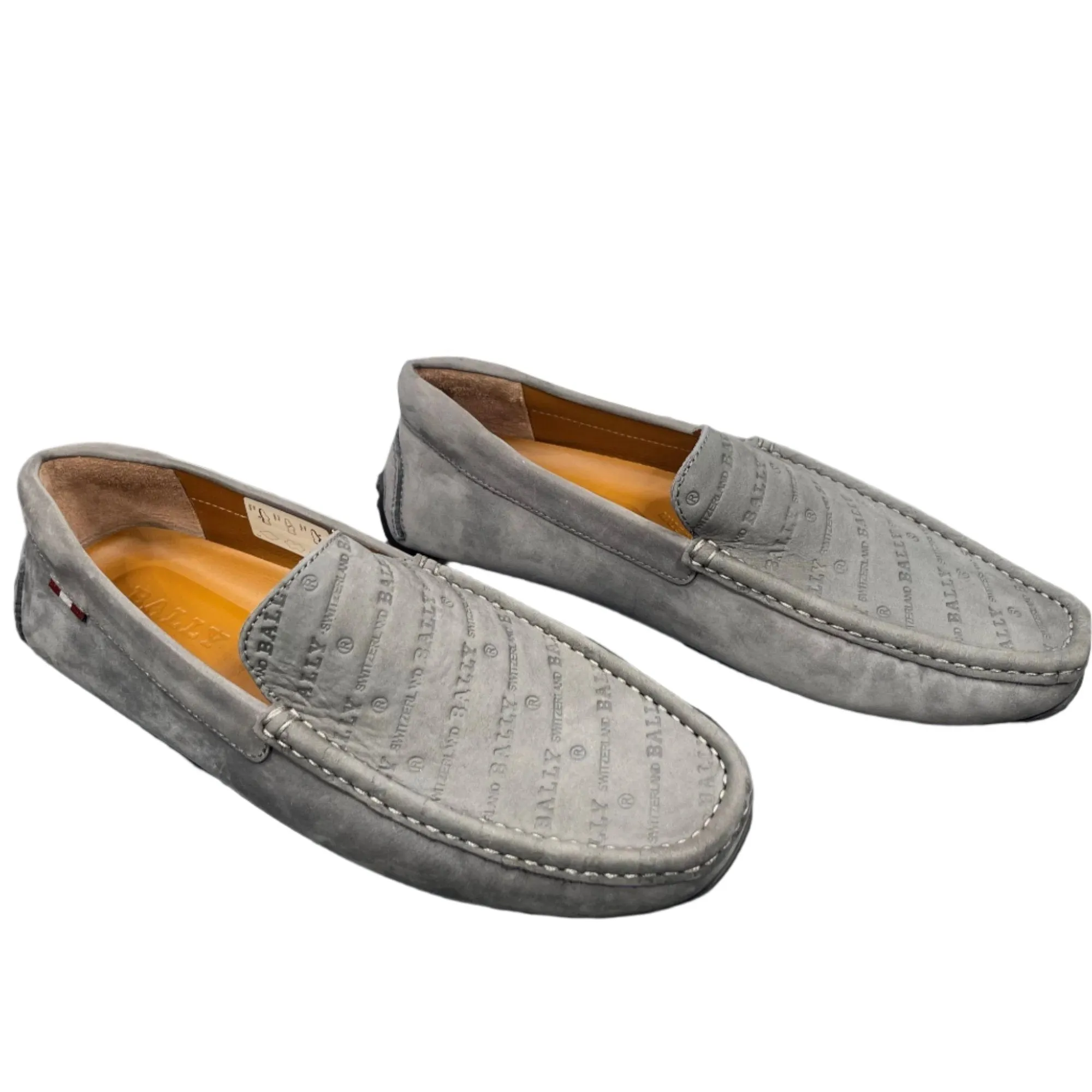 Bally Pico Grey Leather Drivers