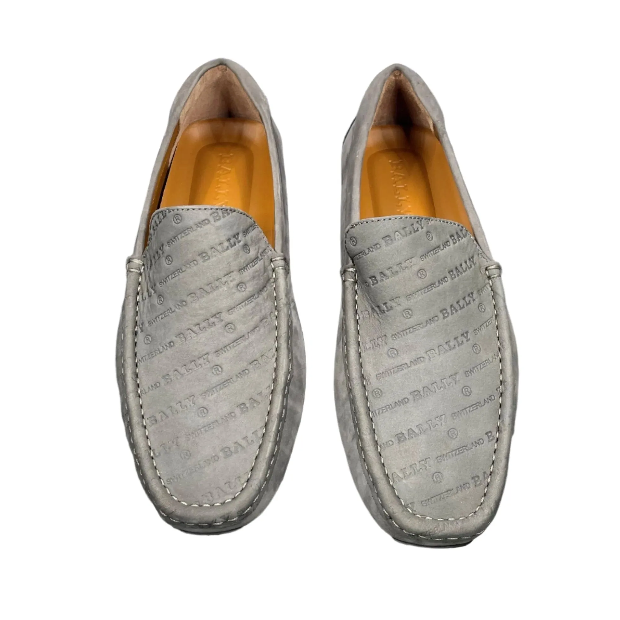 Bally Pico Grey Leather Drivers