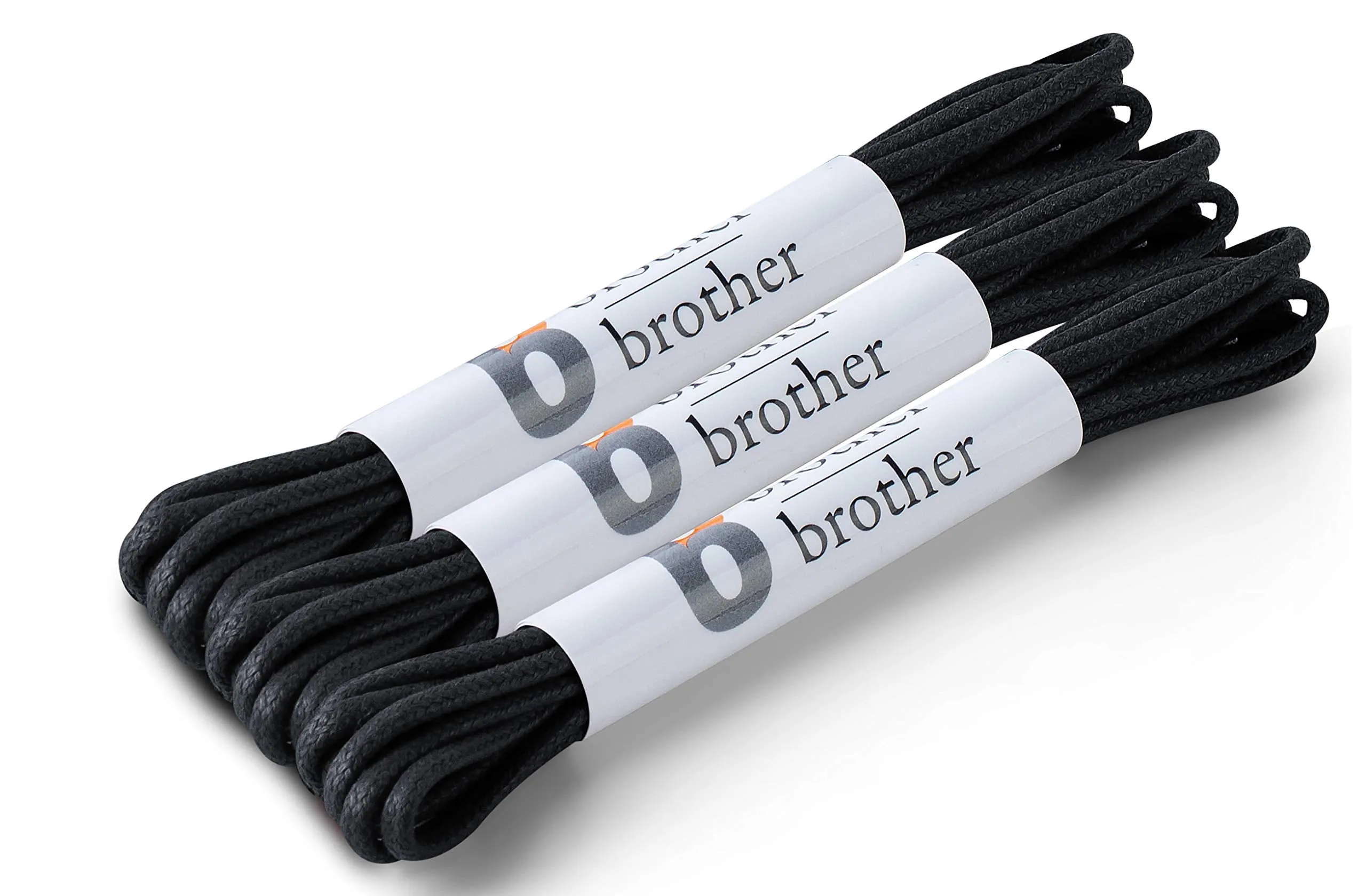BB BROTHER BROTHER (3 Pairs) Colored Oxford Dress Shoe Laces | Shoe Strings 30’’ (76 cm) Black