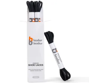 BB BROTHER BROTHER (3 Pairs) Colored Oxford Dress Shoe Laces | Shoe Strings 30’’ (76 cm) Black