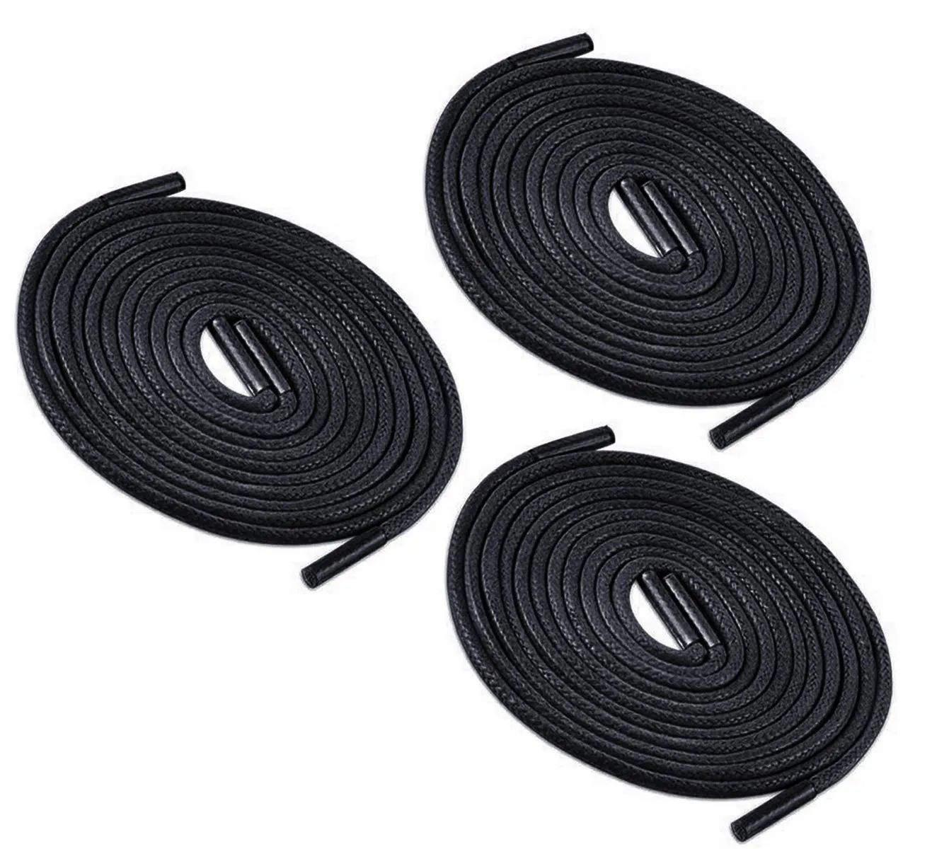 BB BROTHER BROTHER (3 Pairs) Colored Oxford Dress Shoe Laces | Shoe Strings 30’’ (76 cm) Black