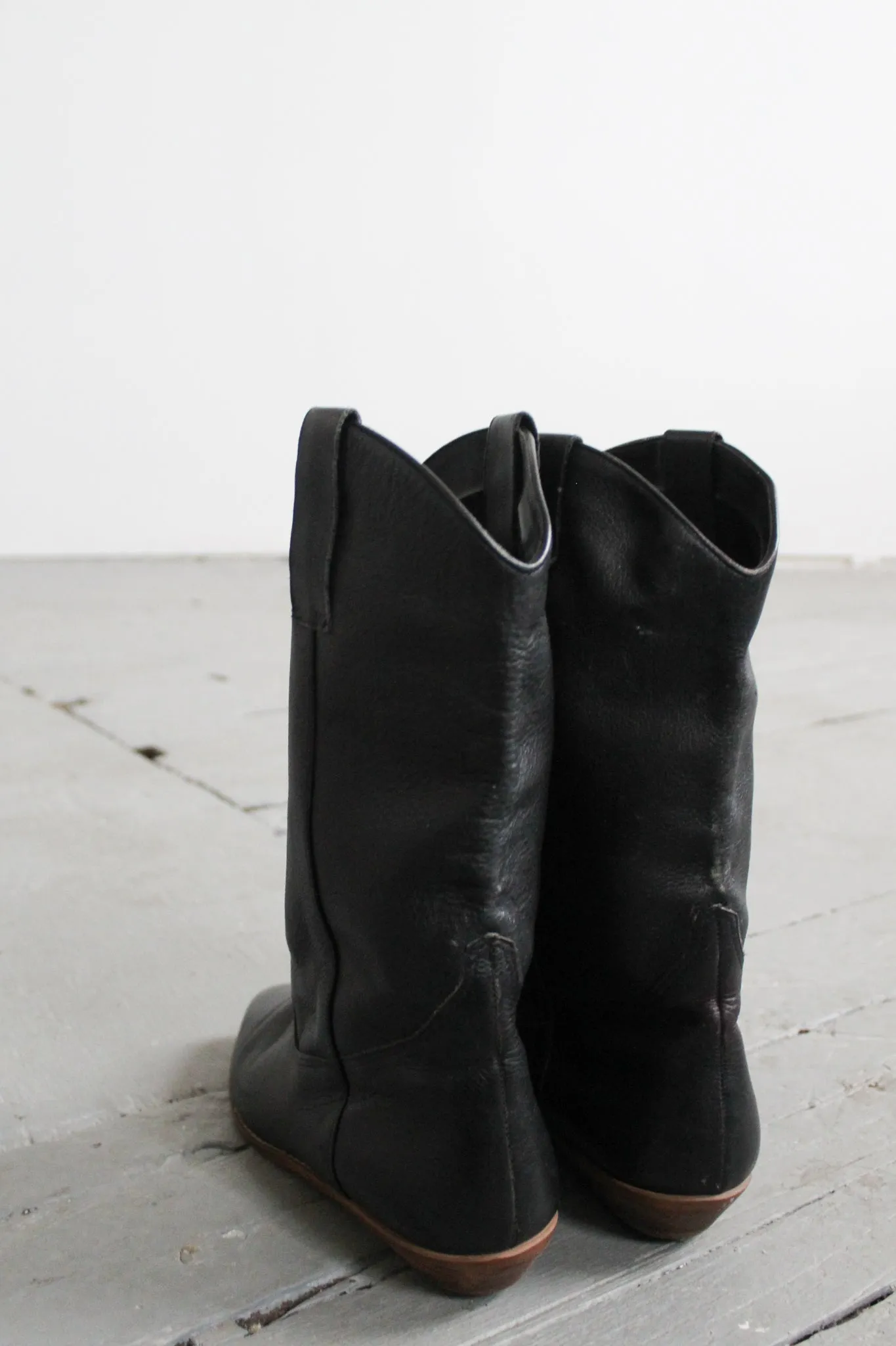 black leather boots sz. 9
