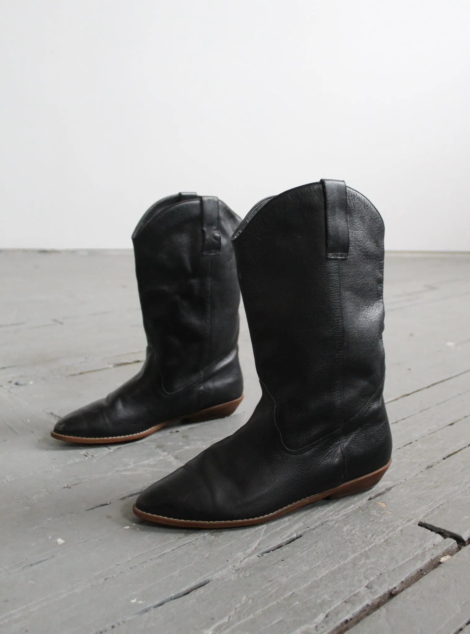 black leather boots sz. 9