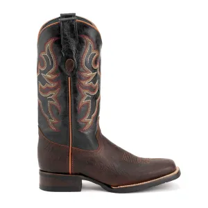 Blaze Embroidered Square Toe Cowboy Boots