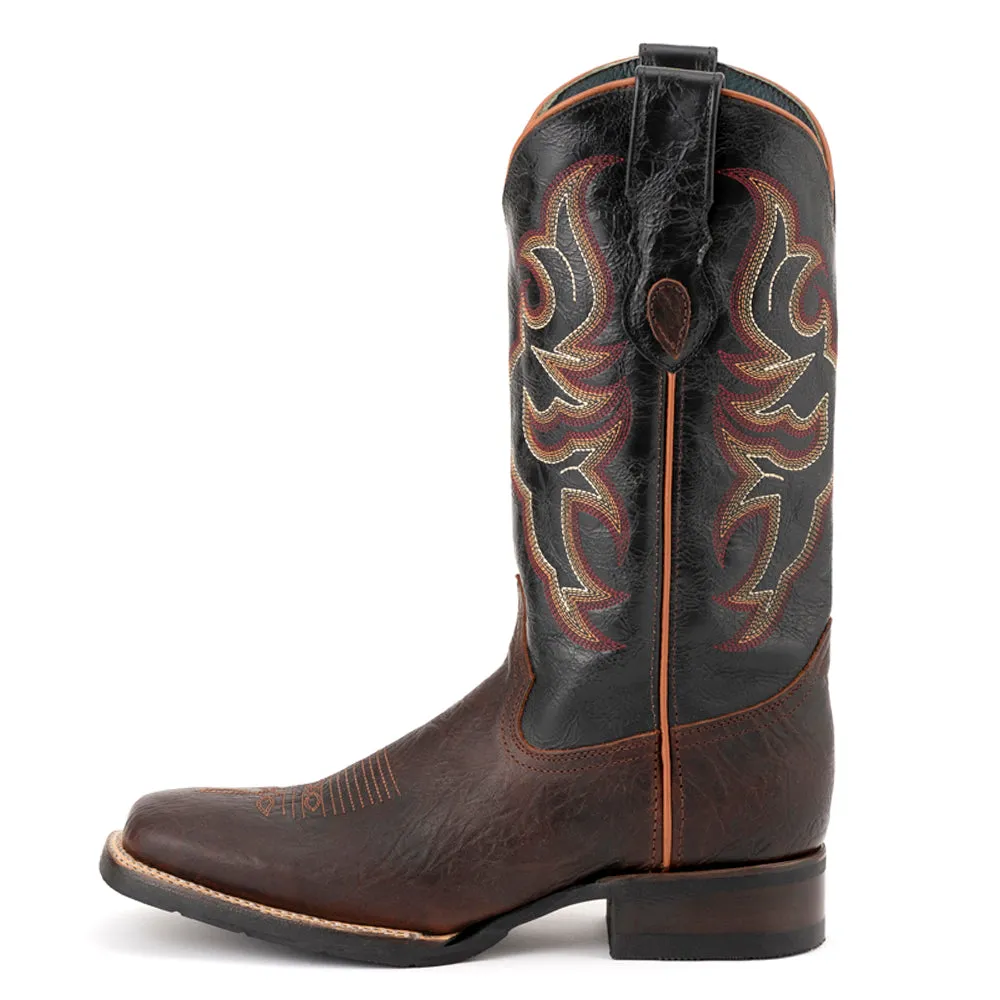 Blaze Embroidered Square Toe Cowboy Boots