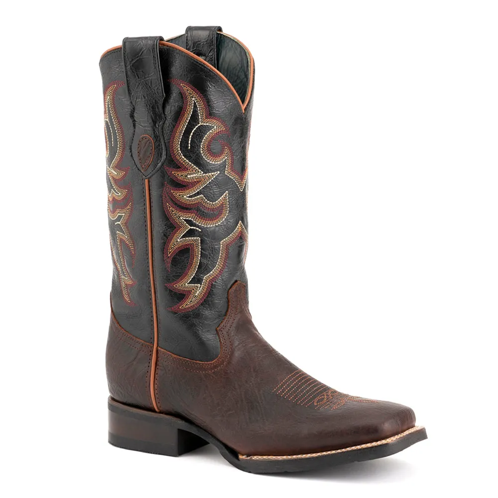 Blaze Embroidered Square Toe Cowboy Boots