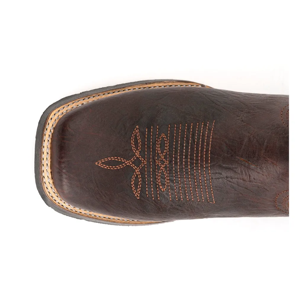 Blaze Embroidered Square Toe Cowboy Boots