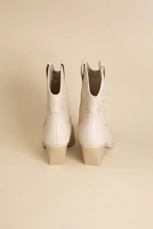 BLAZING - Western Ankle Heeled Booties