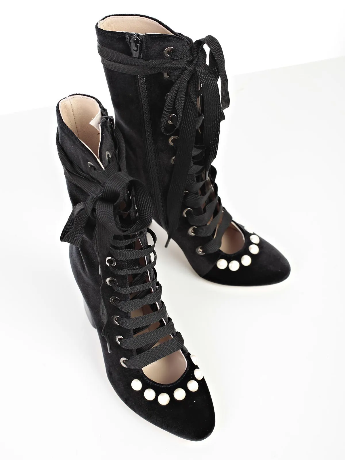Blugirl Lace-Up Heeled Boots