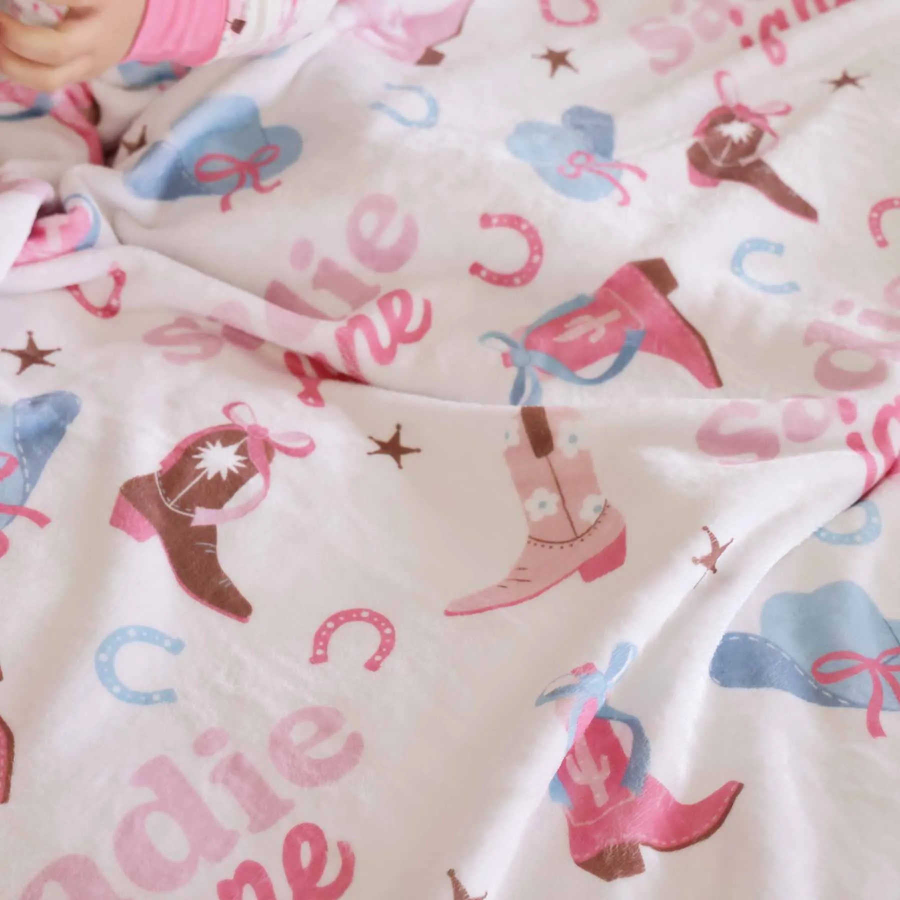 Boot Scootin' Personalized Kids Blanket