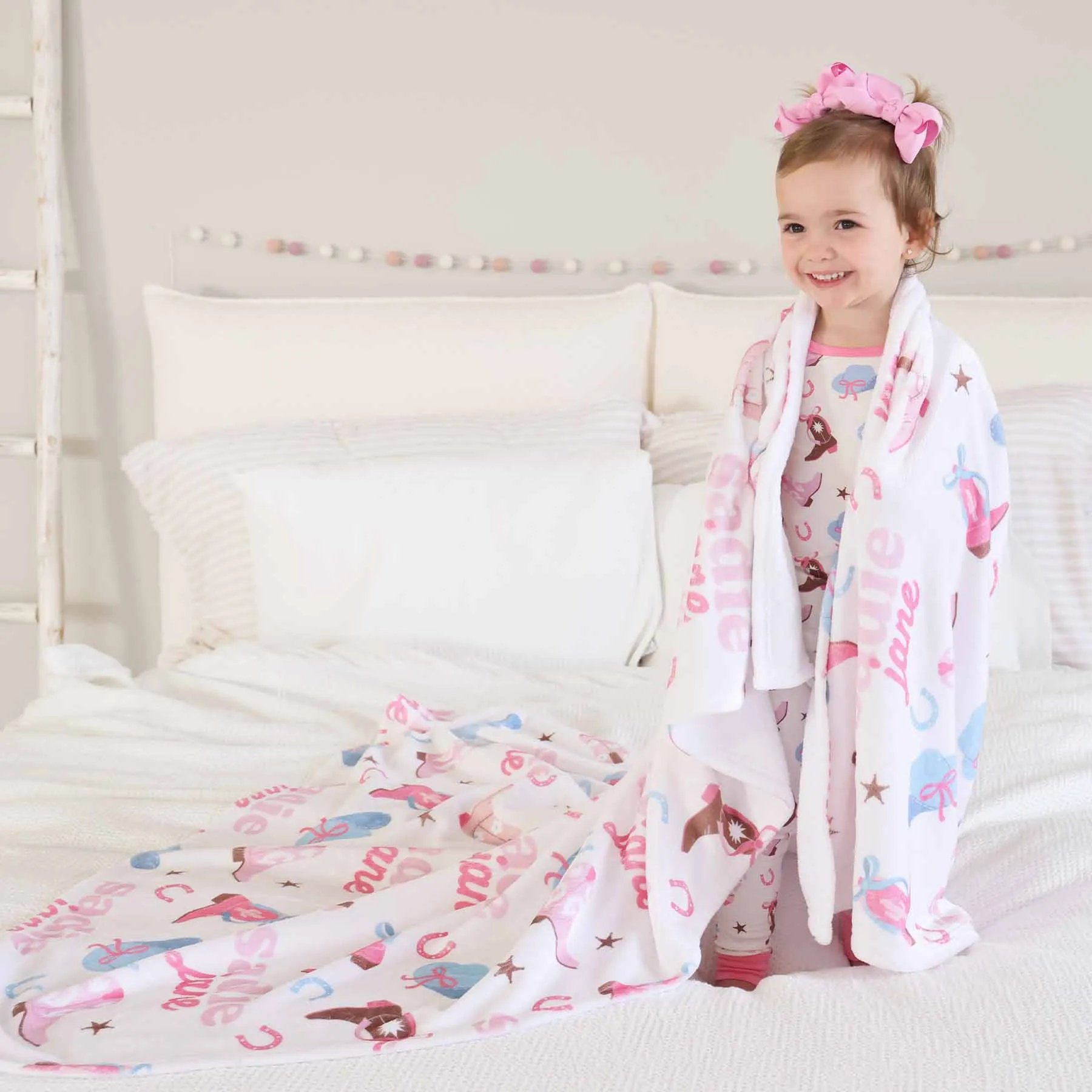 Boot Scootin' Personalized Kids Blanket