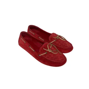 Bottega Veneta Red Driving Loafers | Pre Loved |