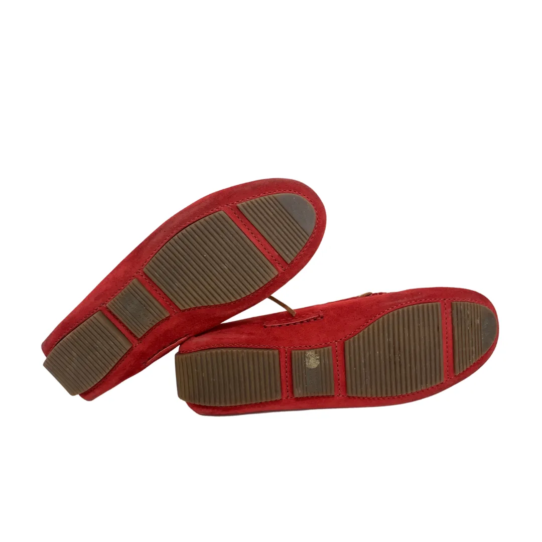 Bottega Veneta Red Driving Loafers | Pre Loved |