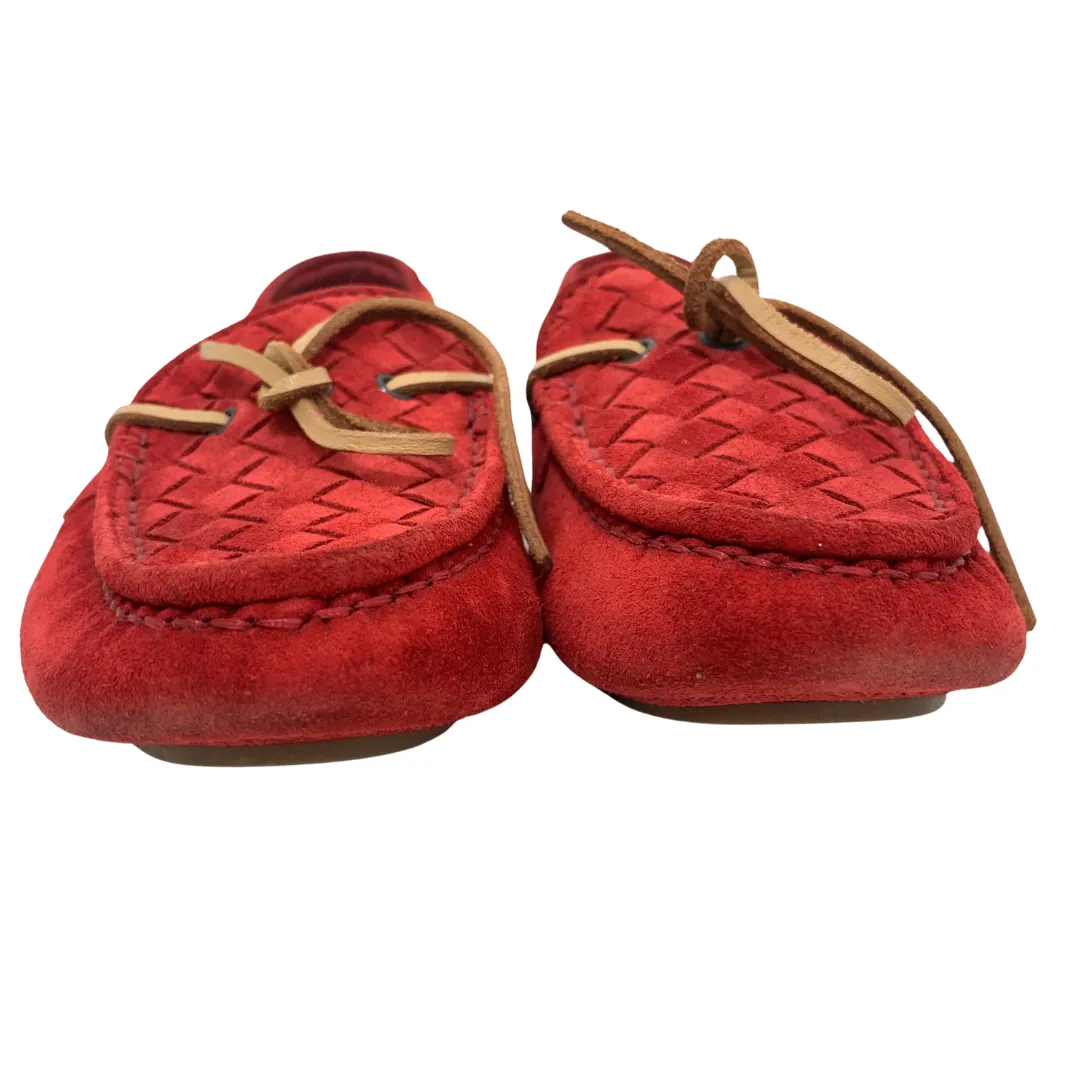 Bottega Veneta Red Driving Loafers | Pre Loved |