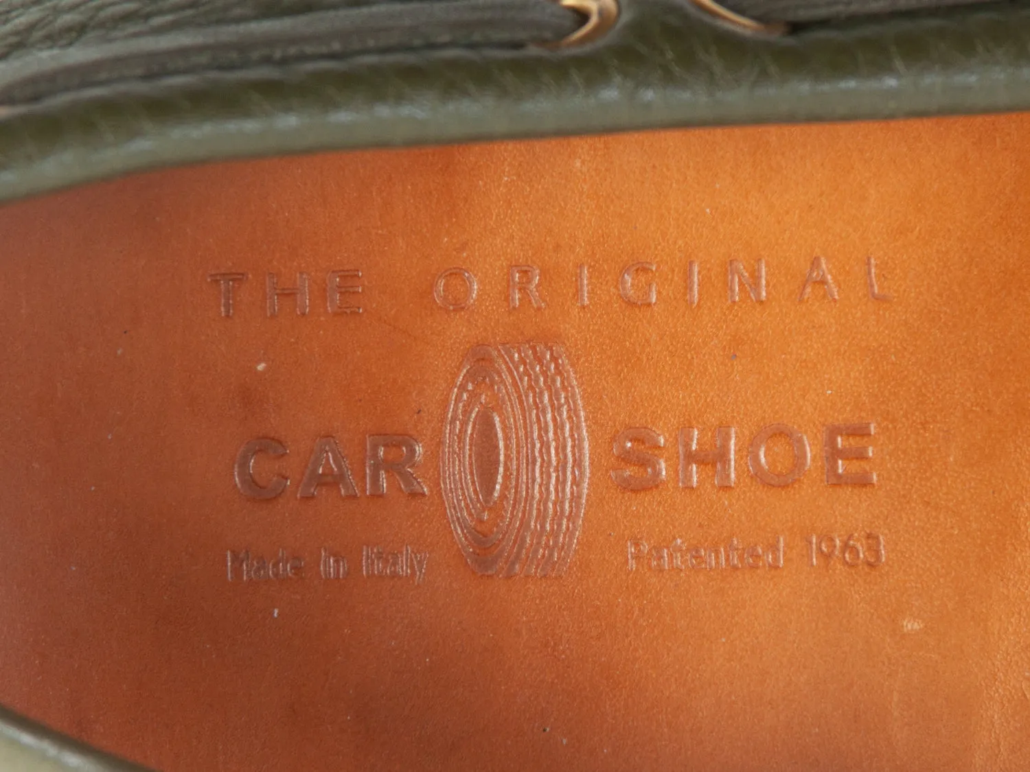 Car Shoe Green Leather Driving Shoes