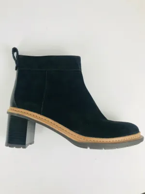 Clarks Women's Suede Heeled Boots | UK6.5 | Black