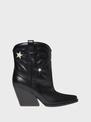Cloudy Alter Mat Cowboy Boots - Black/Stone