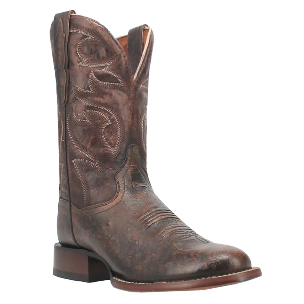 Clyde Smooth Ostrich Round Toe Cowboy Boots
