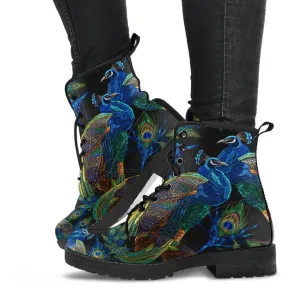Combat Boots - Peacock | Boho Shoes, Vegan Leather Lace Up Boots Women, 90s Boots, 2000s Boots
