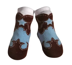 Cowboy Boot in Blue/Brown - Irregular