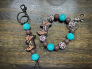 Cowboy Boots Keychain Set