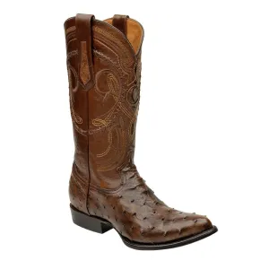 Cuadra Men's Porto Maple Ostrich Cowboy Boots R-Toe
