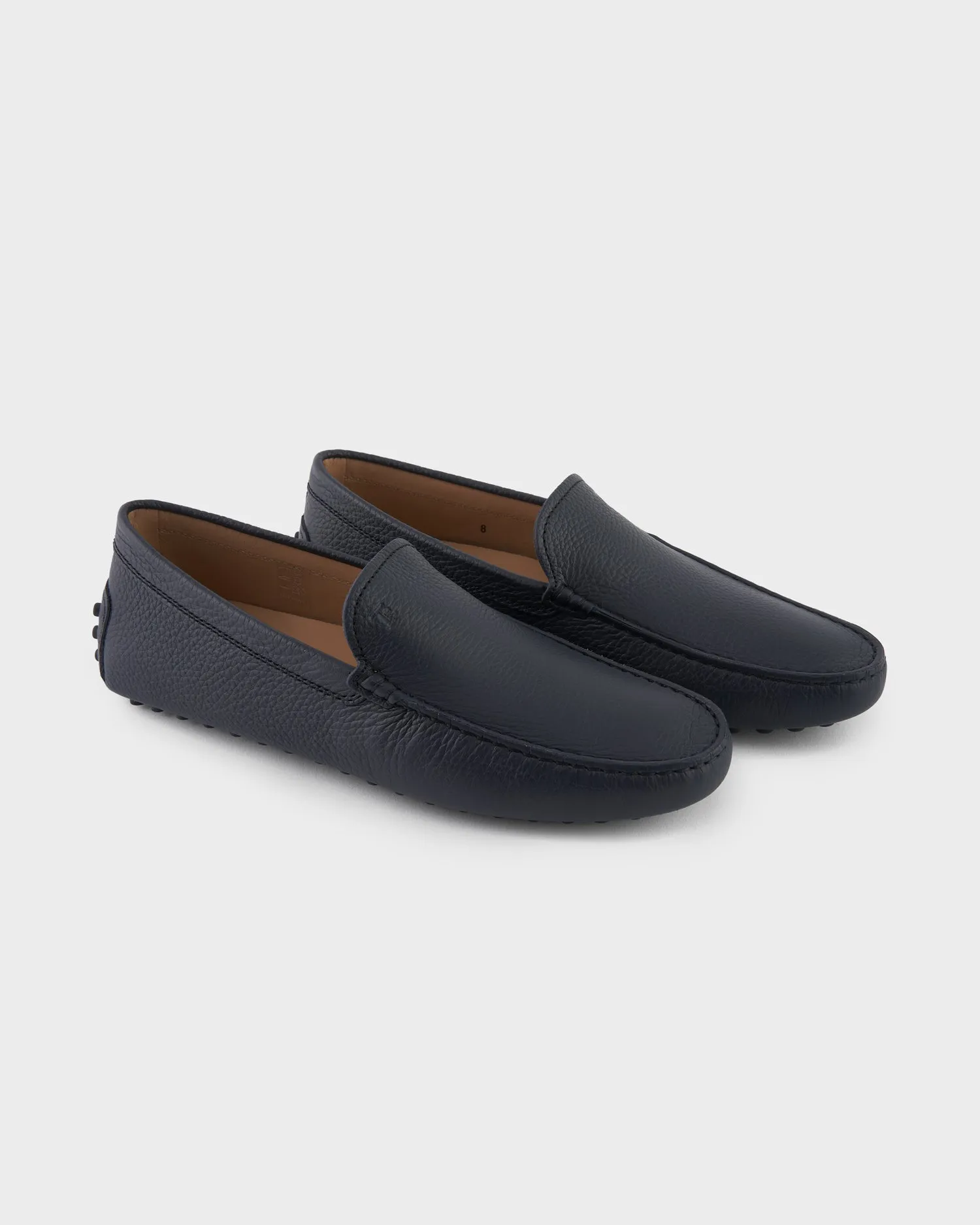 Dark Blue Leather Driving Shoes