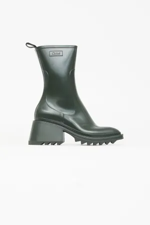 Dark Green Rubber Betty Rain Boot