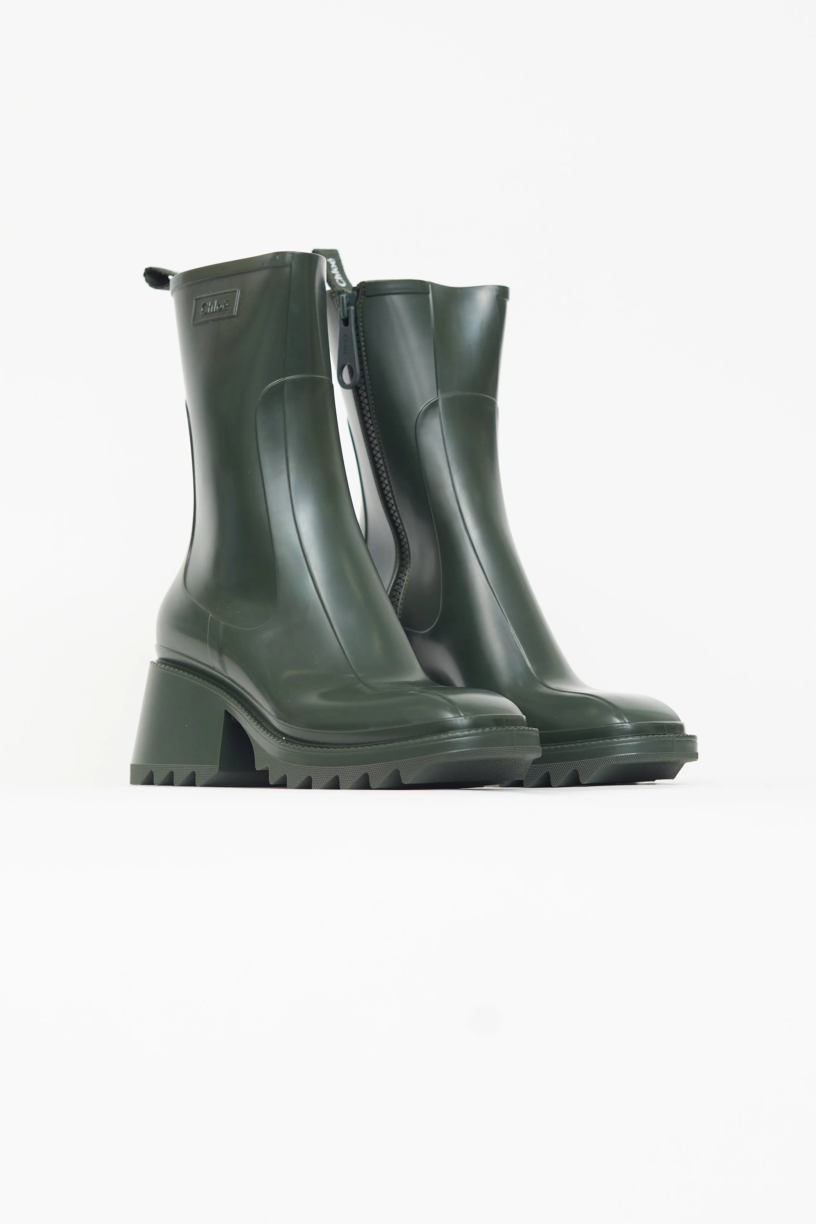Dark Green Rubber Betty Rain Boot
