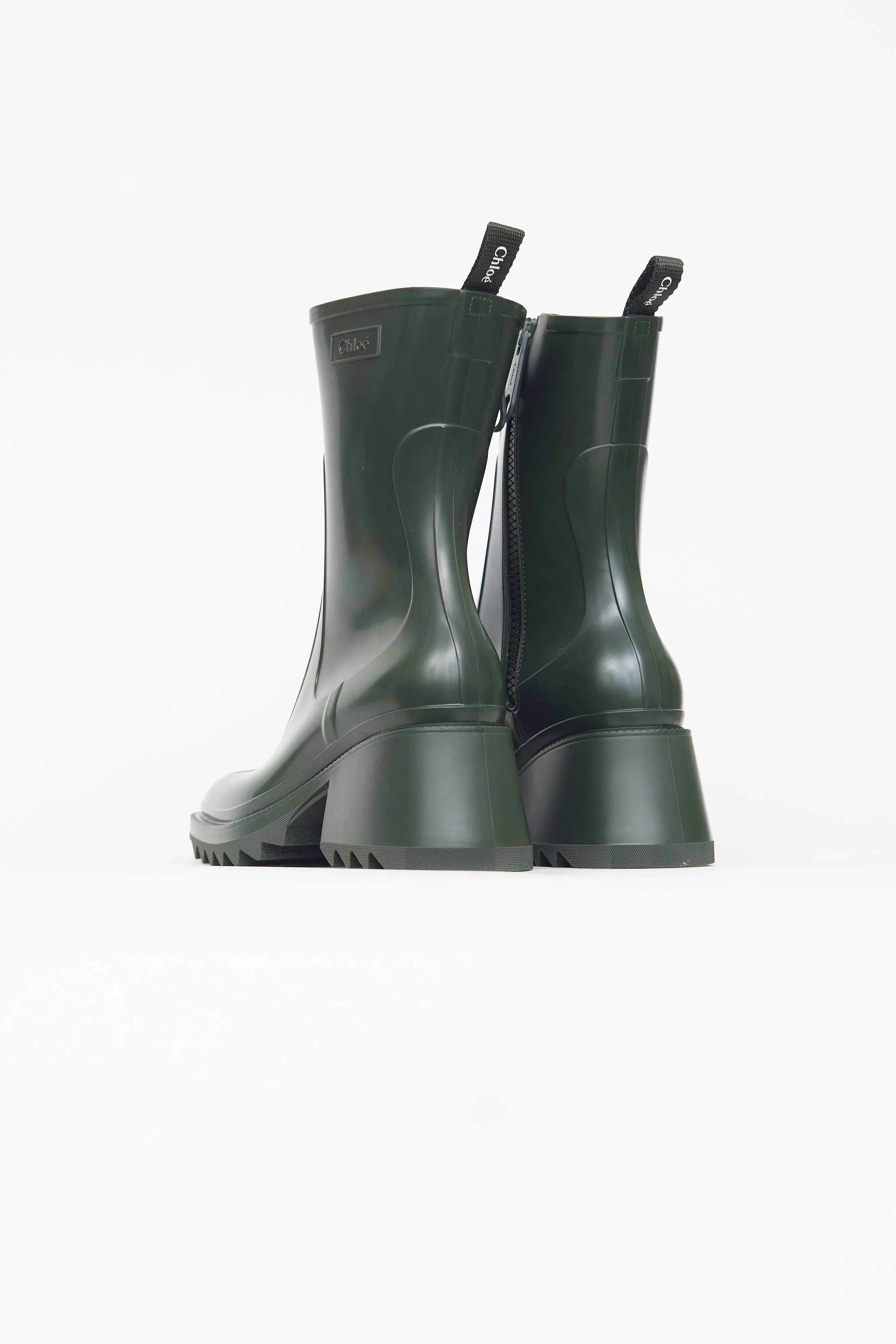 Dark Green Rubber Betty Rain Boot
