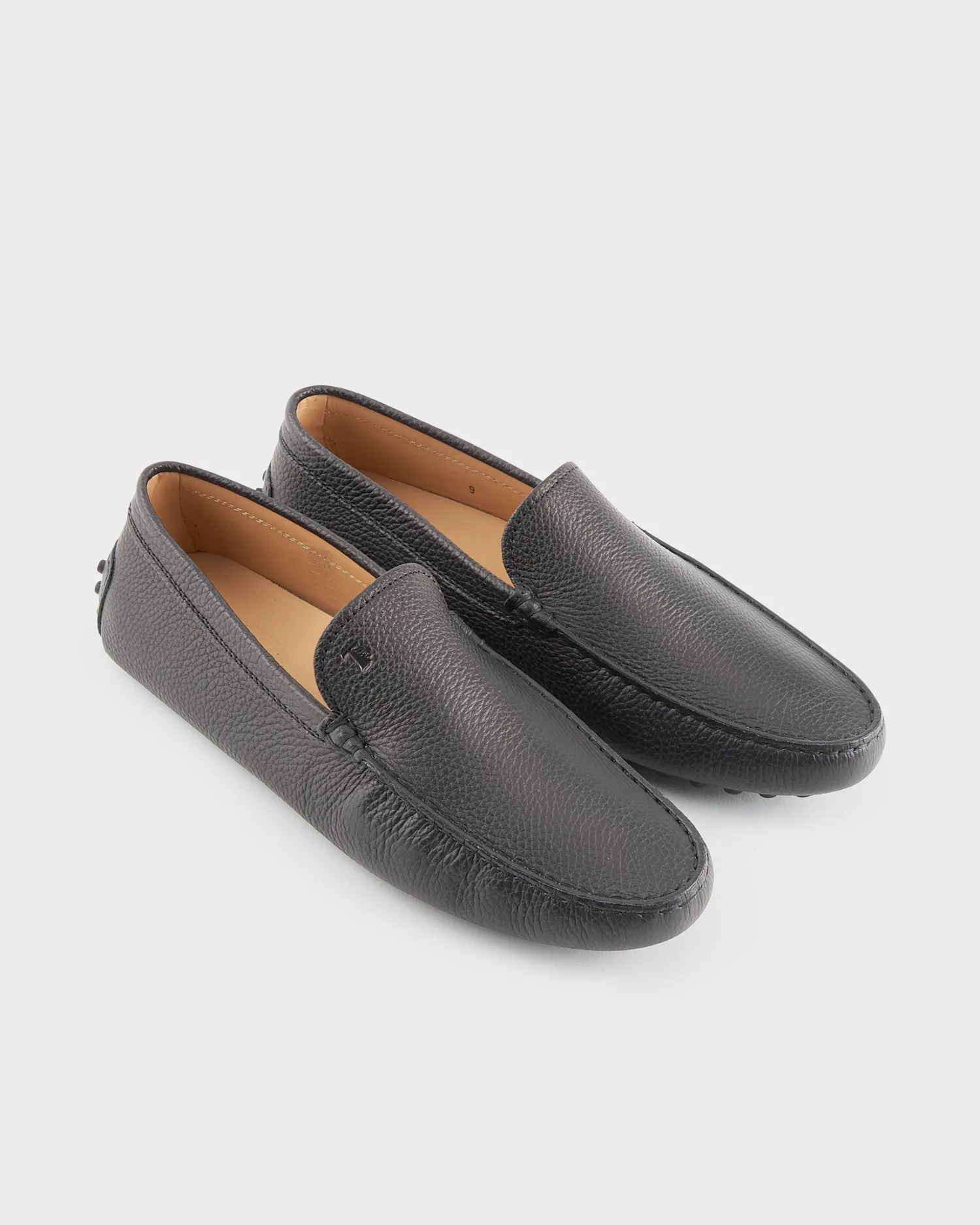 Dark Midnight Blue Leather Gommino Driving Shoes