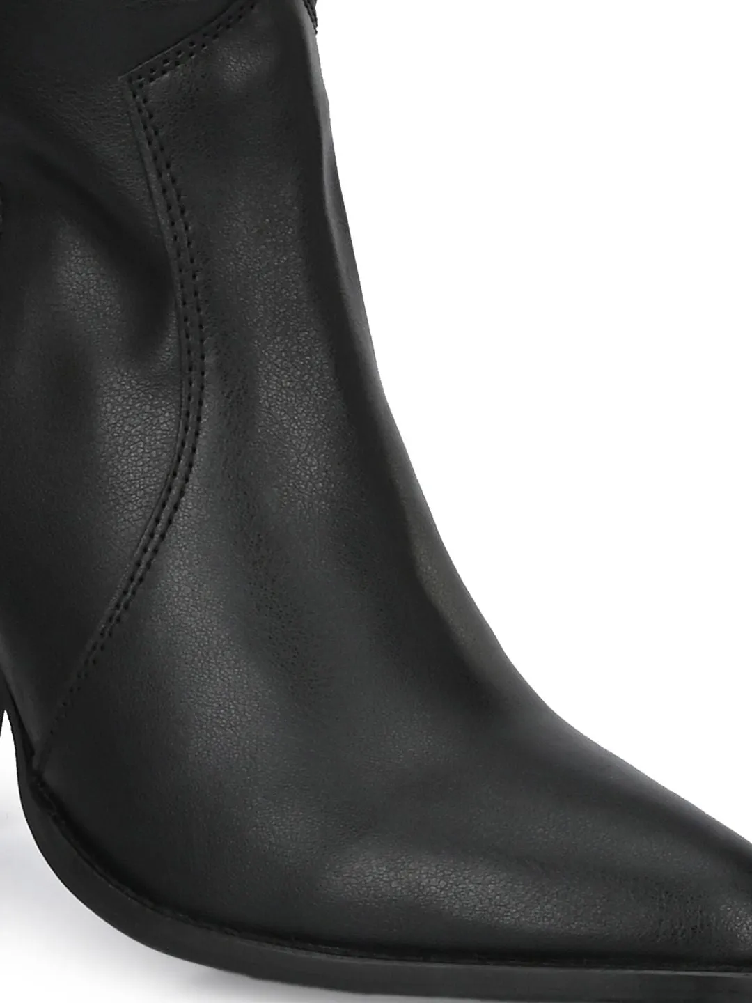 Delize Black High-Top Block Heeled Boots