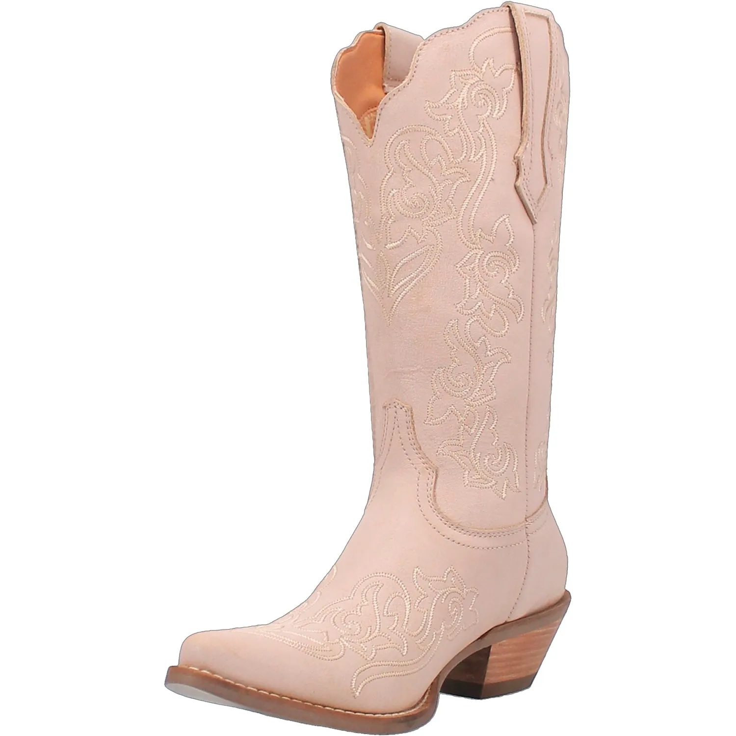 Dingo Womens Flirty N Fun Off White Leather Cowboy Boots